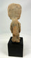 Ancient West Mexican terracotta figure, tall radiating headdress, mounted, Pre-Columbian artifact