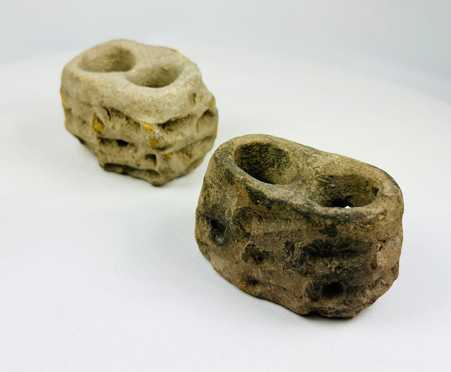 Teotihuacan ceramic candelero used for offerings or incense, photographed