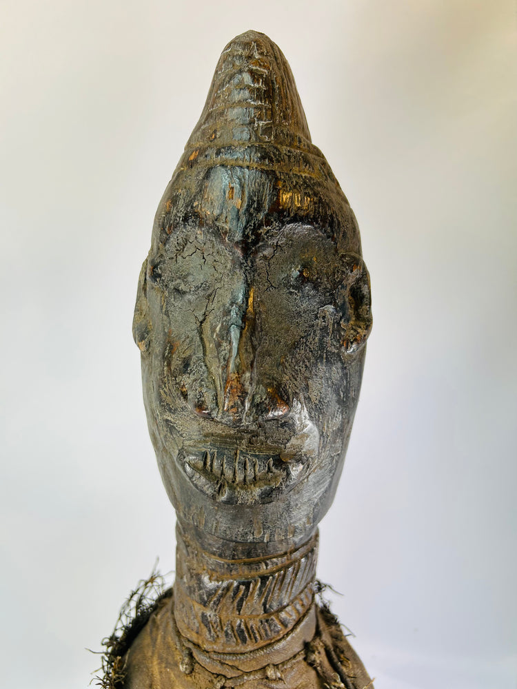 Shamanic Ritual Wooden Statue | Tribal Ceremonial Artifact | Circa 19th–20th Century