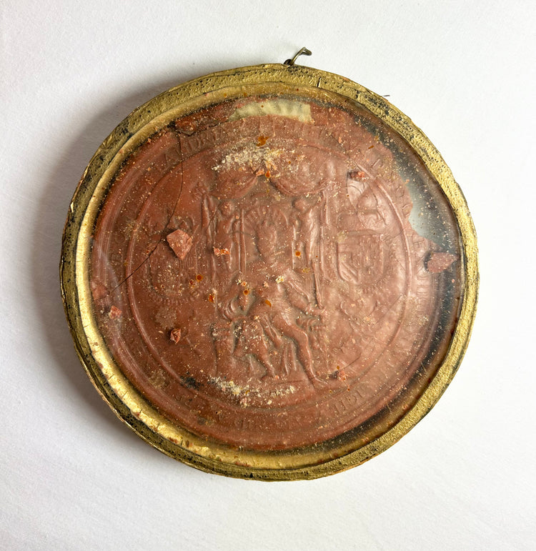 Rare Wax Seal Artifact | Monarchical Iconography | Circa Early 1600s