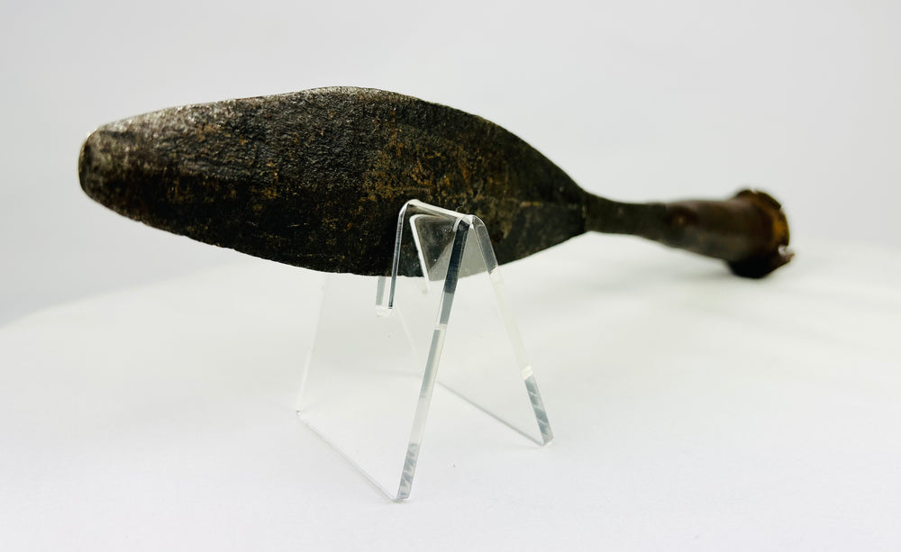 European socketed spearhead used in hunting, warfare, and ceremonies