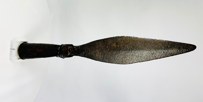 18th century Qing Dynasty spear broad leaf-shaped blade with socketed base