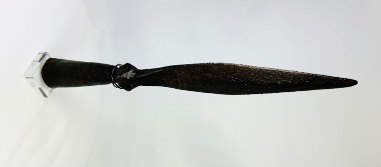 Chinese Eight Banner Spear | Iron Blade with Natural Wood Shaft | Qing Dynasty | 18th Century