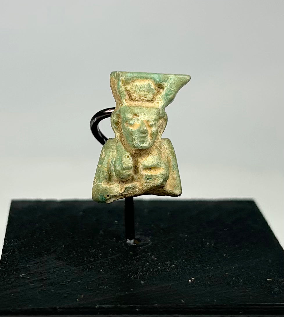 ancient egyptian faience amulet of lion goddess sekhmet