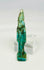 Ancient turquoise faience amulet of Sekhmet with detailed feline head and plain wig