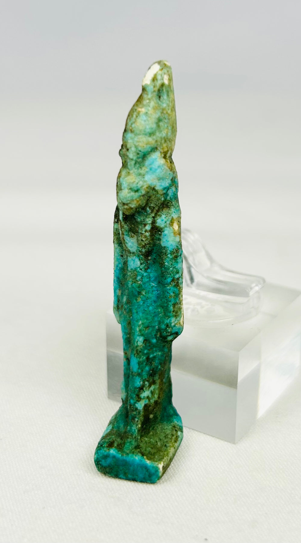 Collectible Late Period Egyptian faience charm representing Sekhmet the protector deity