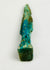 Egyptian devotional amulet of Sekhmet with vibrant green-blue glaze and feline features