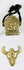 Tibetan amulet collection with St. George, Om Mani Padme Hum, and bull head