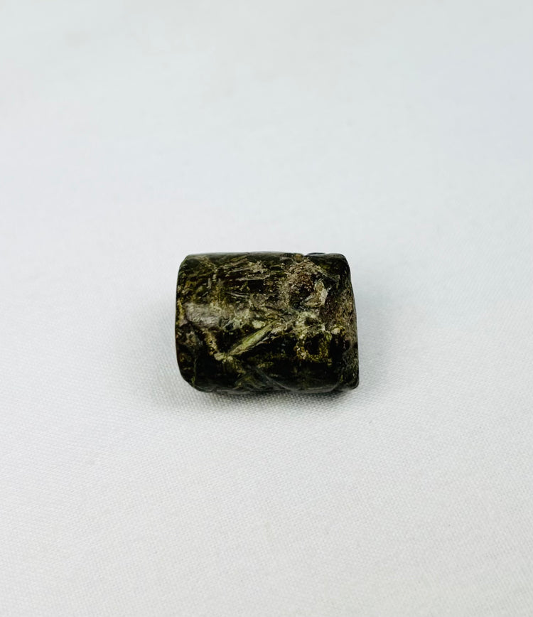 Ancient Egyptian Carved Stone Cylinder Bead | Predynastic Snake Amulet | 3100–2600 BCE