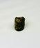 Egyptian stone bead amulet with symbolic snake engravings used as protective jewelry