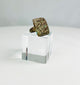 Archaeological bronze ring with square engraved bezel depicting paired birds, Late Antiquity