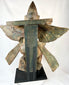 19th-century bronze Garuda — rear view displaying feathered wingspan.
