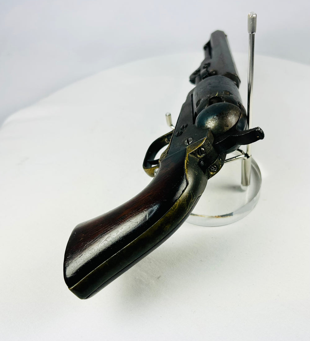 Original Colt Model 1849 Pocket Revolver, brass and blued steel, Hartford Connecticut, 1859, collectible pistol