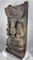 South Indian architectural wood panel featuring the goddess Gajalakshmi