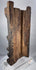 Hindu devotional wood carving depicting Gajalakshmi and elephant figures