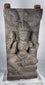 Antique Indian architectural fragment with Lakshmi and symmetrical elephants