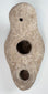 Near Eastern terracotta oil lamp with rounded enclosed reservoir