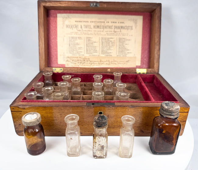 Philadelphia homeopathic pharmacy chest dating from circa 1885–1900