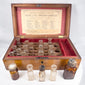 Antique homeopathic chest with original printed medicine inventory label