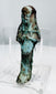 Ptolemaic Period faience ushabti with turquoise glaze and burial deposits