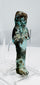 Egyptian burial figure with surviving turquoise glaze and dark mineral patina