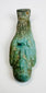 Inscribed Egyptian burial figure with turquoise glaze and mineral deposits