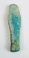 Egyptian funerary servant figure with weathered blue-green glaze