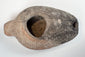 Byzantine terracotta oil lamp with incised geometric patterns