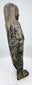Opposite side view of an Egyptian ushabti with surviving incised hieroglyphic text and ancient surface wear