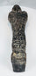 Full-length ancient Egyptian mummiform ushabti with striated wig, dorsal pillar, and inscribed body