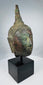 Medieval Thai bronze Buddha sculpture mounted on a custom display stand