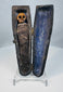 German-speaking European miniature funerary coffin with carved skull