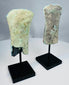 Pair of ancient Vietnamese bronze tools with mineral encrustation