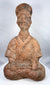 Front view of ancient Chinese terracotta musician figure
