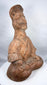 Ancient Chinese funerary figure with surviving dark pigment