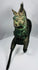 Antique Chinese qilin sculpture with naturally aged green patina