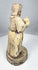 Polychrome Chinese religious sculpture with red and blue pigment