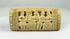 Napoleonic POW carved bone snuff box reverse panel displaying multiple standing figures in relief with lattice and floral borders.