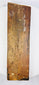 Back angle of the aged surface patina and carved drapery on a 400-year-old Tudor oak panel.