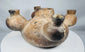 West Mexican funerary pottery with five connected vessel chambers