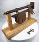 Side angle of a hand-forged European sliding hasp lock and hinged locking mechanism