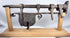 Antique hand-forged iron gate lock with an 18-inch sliding security bar