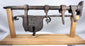 Antique hand-forged iron gate lock with an 18-inch sliding security bar