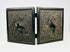 Antique 19th-century photograph case showing ornate raised exterior artwork