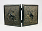 Antique 19th-century photograph case showing ornate raised exterior artwork