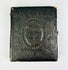 Antique embossed leather ambrotype case from New England, front cover