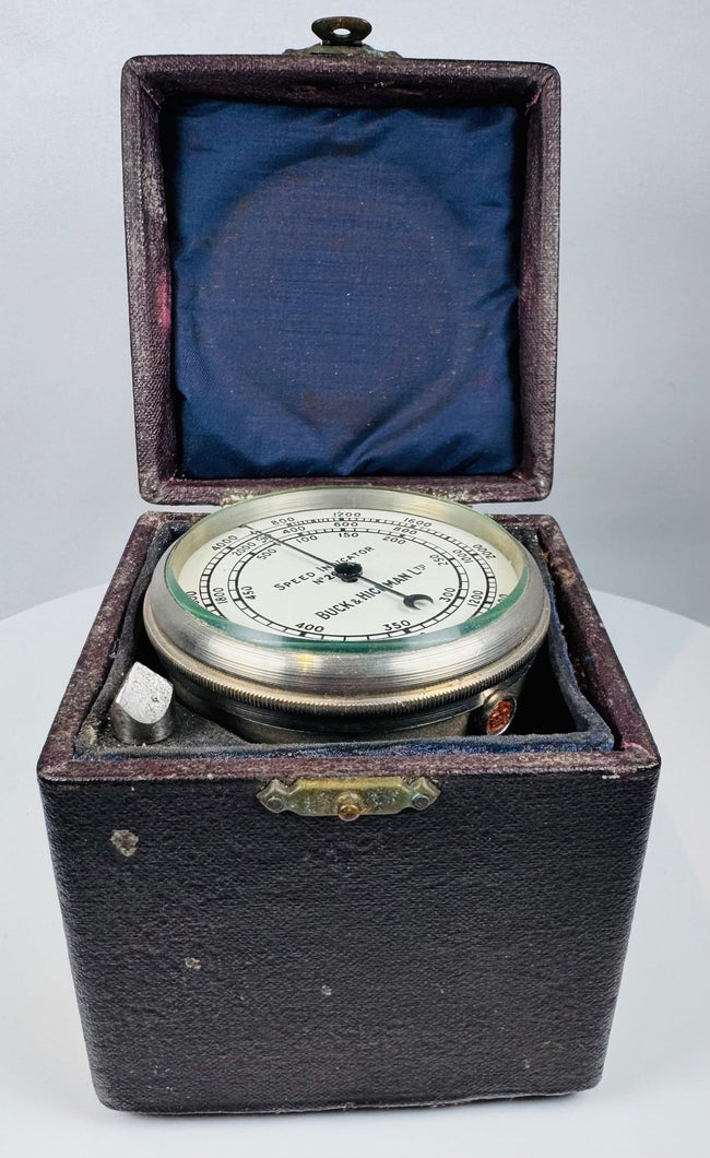 Buck &amp; Hickman mechanical speed indicator with interchangeable adaptors