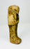 Tall slender Egyptian ushabti statue with aged ochre coloration.