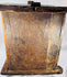 Antique wooden chest displaying pegged joints and hand-worked construction