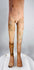 Ancient Chinese funerary figure retaining cream, gray, and pink surface decoration